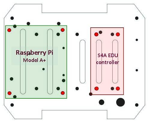 Top board: ROMEO BLE robot controller module Top board: