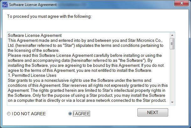 3 The software license agreement for using the contents of the CD appears. Read the agreement.