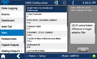 VARS System configuration variables > > > DIAG System