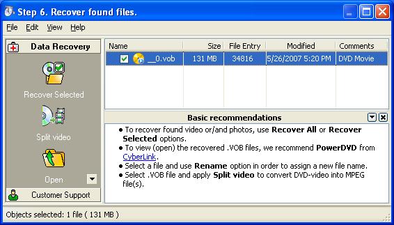 For inquiry, please contact us at support@cdroller.com 6.6.3 Using UDF Reader. 6.6.3.1 Recovering VRO files. You can usually see these video files on the DVD with UDF 2.