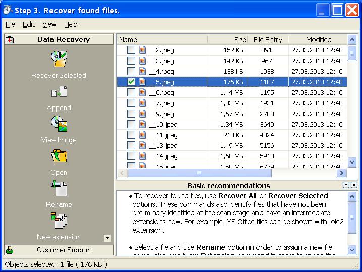 6. Recovering CD/DVD/BD Data. 28 window similar to the one shown here: First, try to Recover All or Selected files.