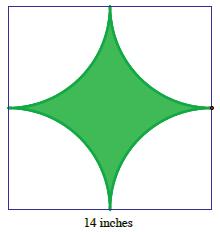 Lesson 22 Exercise 2 (7 minutes) Exercise 2 Calculate the area of the figure below that consists of a rectangle and two quarter circles, each with the same radius. Leave your answer in terms of pi.