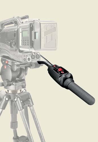 Just like our 522P and 523PRO remotes, the 524 series is built into the pan handle which automatically adapts to the Manfrotto 500 series pro video heads.