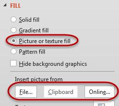 Customizing your background Customize your own Background by choosing Format Background icon from the Design tab.