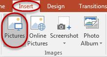 Sometimes you will have to resize the images by selecting the image, then clicking, holding and dragging on the placeholders around the image to resize.