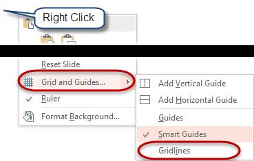 To use smart guides, as you are dragging an object on your slide, as it gets to a location where it lines up with an edge or the middle of another object, the smart guides will appear.