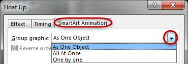 If you expand this dropdown, you will be able to edit each line, but not change the animation type.