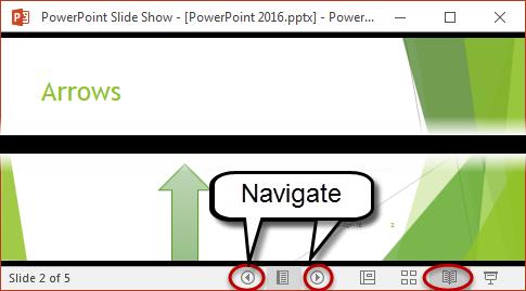 Reading View opens your presentation within your current PowerPoint window, it does not full screen the presentation.