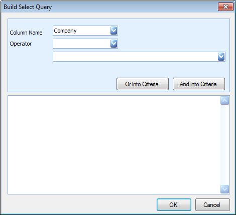 58 Database Manager - Version 14.6 9.3.1 Build Select Query The Build Select Query feature is used to define a subset of data for exporting/uploading budget data.