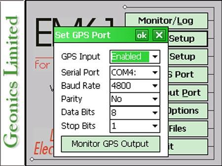 4. Set Port for GPS After the Set Port for GPS button was tapped (or executed from the keyboard) in the Main Screen the Set Port for GPS dialog window appears on the screen.