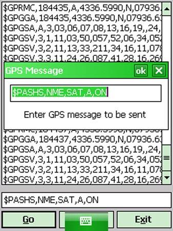 The NO DATA message may also appear if the GPS data are received correctly, but the GPS receiver was set to send data with a time interval longer than 7 seconds.