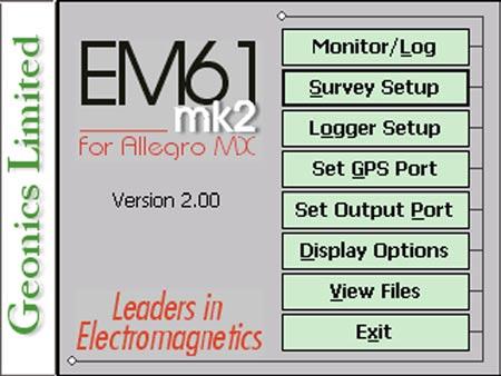 1.4 Running EM61MK2 Program To run the EM61MK2 locate program in Program Files folder, or shortcuts in Start menu and tap the program icon.