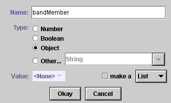 Number, Boolean, Object, Other Create parameter