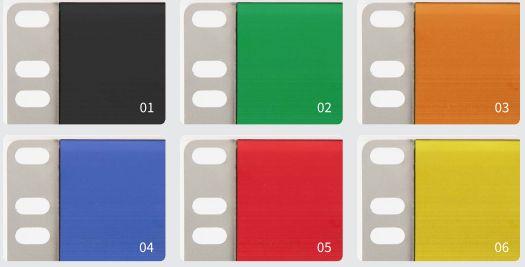 COLORED HOUSING Standard the housing color of the Schleifenbauer PDUs is black. It is also possible to anodizing the housing in 5 other colors. 01. black 02. green 03. orange 04. blue 05. red 06.