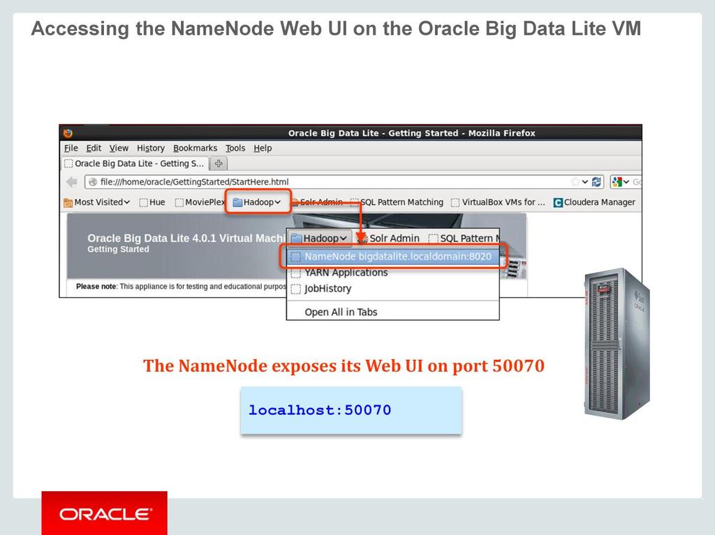 Oracle Big Data Lite Virtual Machine (VM) provides an integrated environment to help you get started with the Oracle Big Data platform.
