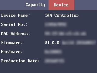 Checking the Device Information In the Device interface, you are able to check the device