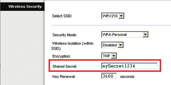 Wireless Security Configuration 3 A. Select the Wireless tab s Wireless Security screen. B.
