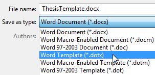In Microsoft Office Word 2013, a template can be a.dotx file, or it can be a.dotm file (a.dotm file type enables macros). Exercise 27. Save a document as a template 1. Go to the File tab 2.