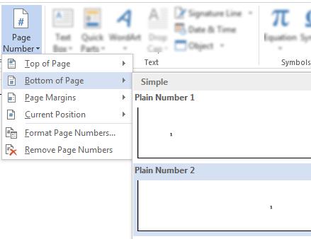 Section Breaks and Page Numbering In Word you can set your page numbers to run consecutively across all pages or,