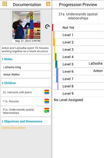 Assign Preliminary Levels, continued A green check mark on a rainbow icon indicates that assigning preliminary levels has been started.
