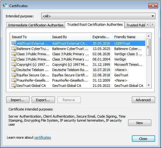 4.1.1.1 Incorporating the PKI for Fraunhofer Contacts root certificate into the Microsoft certificate store If you use Microsoft Outlook for your e-mail communication, then the PKI for Fraunhofer
