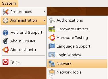 Appendix D Setting Up Your Computer s IP Address Follow the steps below to configure your computer IP address in GNOME: 1 Click System > Administration > Network.