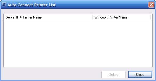 Chapter 3 ZyXEL NetUSB Share Center Utility 3.2.3 The Auto-Connect Printer List Window This section describes the utility s auto-connect printer list window.