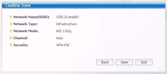 Figure 38 Security Settings 6 The Confirm Save window