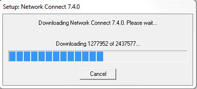 5. If you are asked to download the Juniper Network Connect installer, do so and then run it. This may not happen.