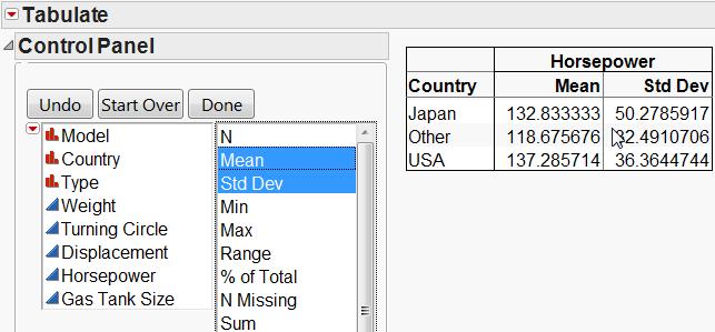 To change the numeric formats (i.e., decimal places), use Change Format at the bottom of the window and select the desired format.