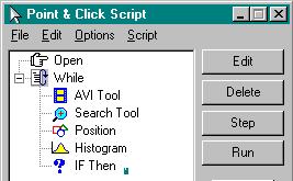 3. Click OK to close the If Then dialog box. The Point & Click Script tool should appear as follows.