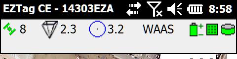 Use the Plan View EZTag CE has two toolbars, one for the Plan View and another one for collecting GNSS features.