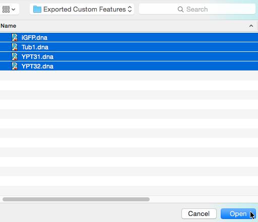 View the List of Available Features Browse to the folder of exported custom