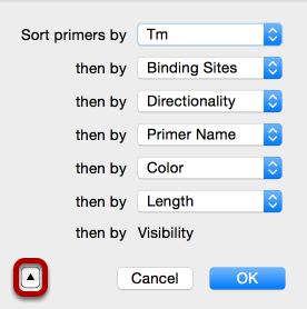 Alternatively, you can click Primers Sort Primer List.