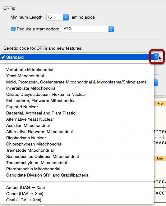 Choose the Translation Genetic Code Expand the Genetic code for ORFs and new