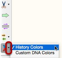 ... Click the "Show colors" button, click the Show colors menu button, select "History Colors", then click OK.