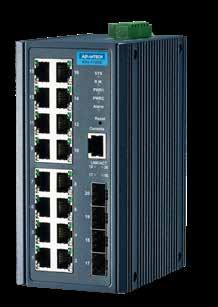 EKI-7700Series full L2 managed features Up to 28 Gigabit ports for high bandwidth connection Sophisticated network security mechanism protection Leading IXM function ensure RISK-FREE fast deployment
