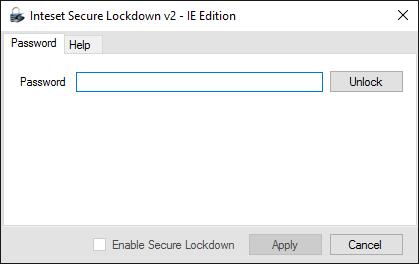 Secure Lockdown v2 Usage Once Secure Lockdown is installed, from the Windows Start button, All Programs, Inteset menu, doubleclick on Secure Lockdown v2.