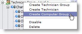 Use drag-and-drop to assign individual computers to Technician Groups, Computer Groups, or technicians.