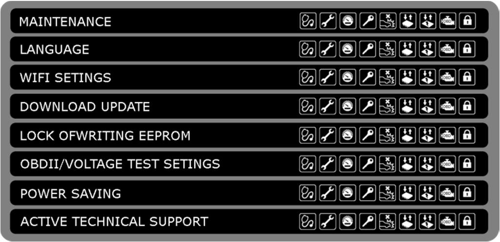 12 BASIC SETTINGS WIFI settings Select SETUP, next select WIFI settings from the menu and
