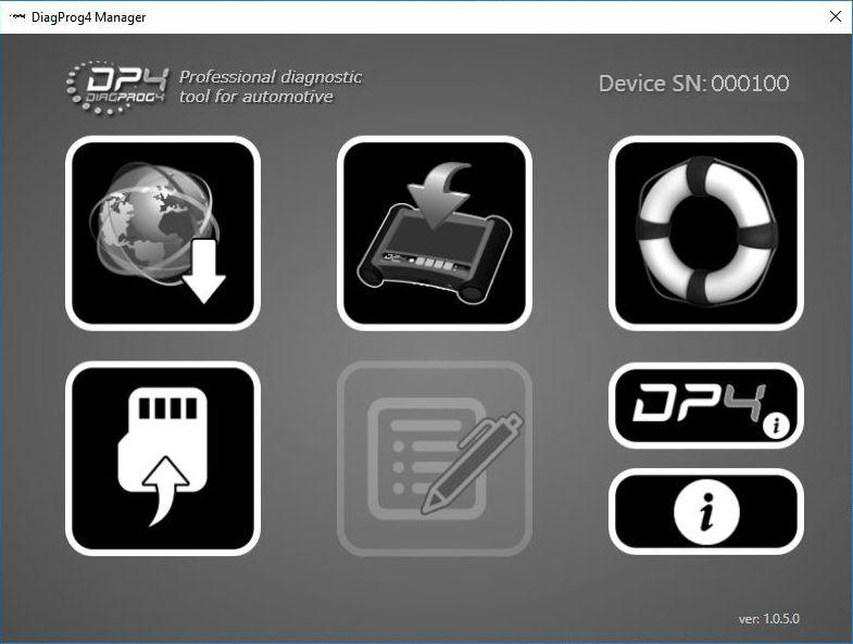 17 DIAGPROG4 MANAGER DIAGPROG4 MANAGER PC tool DIAGPROG4 MANAGER connects DiagProg4 with PC, allowing data synchronisation between devices. Software used to manage device using PC.