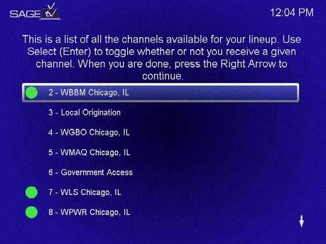 If you don t know what service you subscribe to, select Extended Basic Service for a complete channel lineup.