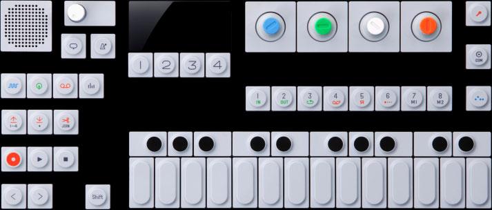 2 Layout 2.1 The layout of the OP-1 is divided into different groups for easy reading and intuitive workflow.