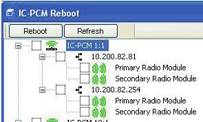 ICS prompts with a message Please Reboot PCM after 30 secs: xxx.xxx.xxx.xxx, where xxx.xxx.xxx.xxx is PCM IP Address.