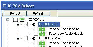 seconds. 3.8 Reboot The Reboot screen lets user to reboot the selected IC-PCM currently on network.