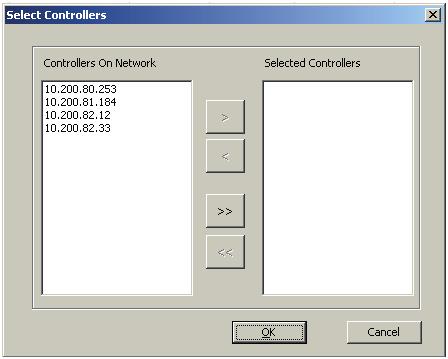 To view only a subset of available tools on the Run Main View All screen: 1. Click the Filter button to display the Select Controllers Dialog screen shown in the following Figure. 2.