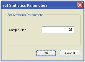 The Statistics Summary screen allows the user to select the tool Location ID and Configuration number.