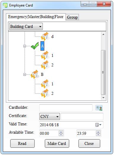 Biosafelock Hotel Management System User Manual Select Building Card in the Card Type field.