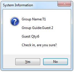 check-in date and level date, and click [Group Check In].