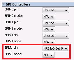 Cyclone V, HPS I/O selection Ex.: HPS_KEY & HPS_LED GPIOXY: Configures the pin to be connected to the HPS GPIO peripheral.